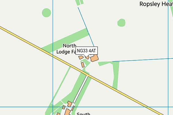 NG33 4AT map - OS VectorMap District (Ordnance Survey)