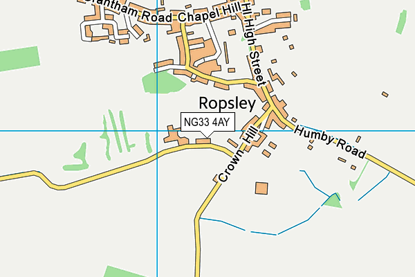 NG33 4AY map - OS VectorMap District (Ordnance Survey)