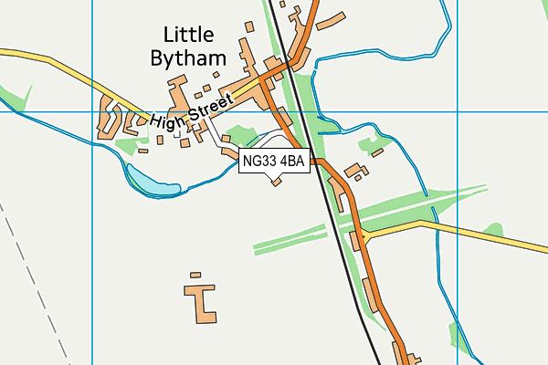 NG33 4BA map - OS VectorMap District (Ordnance Survey)