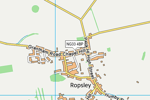 NG33 4BP map - OS VectorMap District (Ordnance Survey)