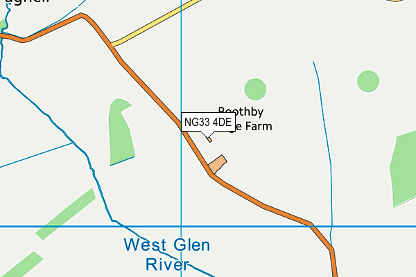 NG33 4DE map - OS VectorMap District (Ordnance Survey)