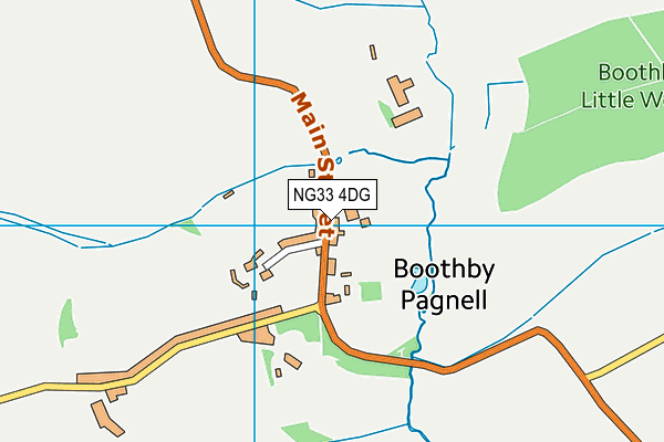 NG33 4DG map - OS VectorMap District (Ordnance Survey)