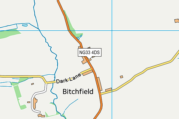 NG33 4DS map - OS VectorMap District (Ordnance Survey)