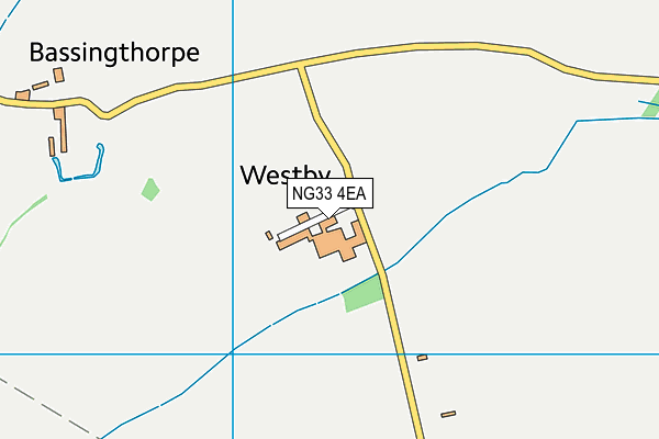 NG33 4EA map - OS VectorMap District (Ordnance Survey)