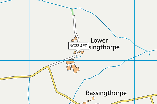 NG33 4ED map - OS VectorMap District (Ordnance Survey)