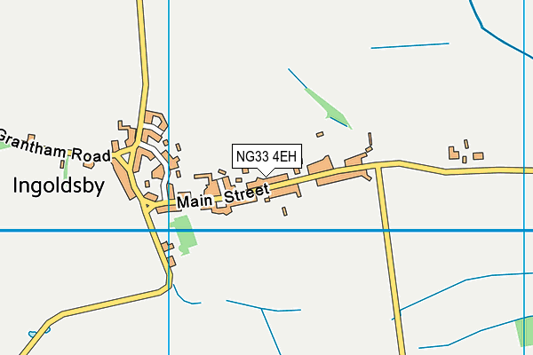 NG33 4EH map - OS VectorMap District (Ordnance Survey)
