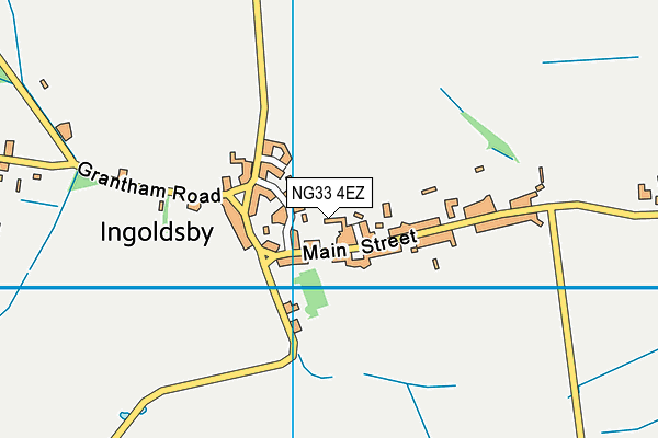 NG33 4EZ map - OS VectorMap District (Ordnance Survey)