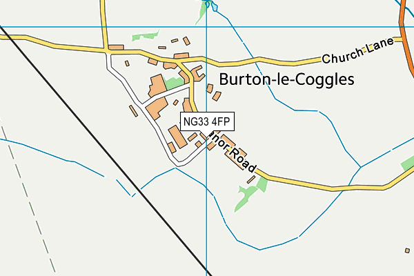 NG33 4FP map - OS VectorMap District (Ordnance Survey)