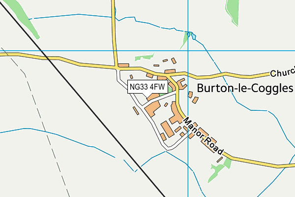 NG33 4FW map - OS VectorMap District (Ordnance Survey)