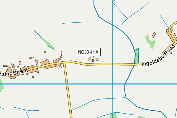 NG33 4HA map - OS VectorMap District (Ordnance Survey)