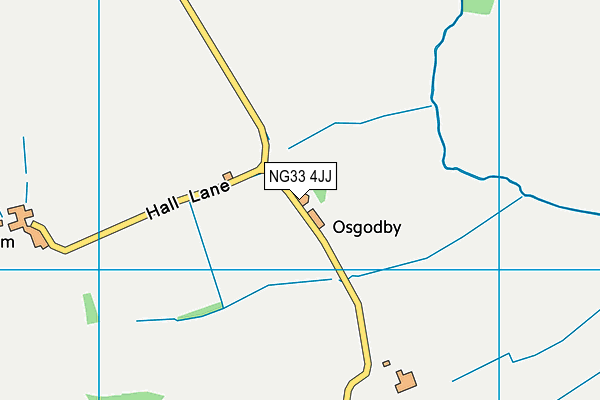 NG33 4JJ map - OS VectorMap District (Ordnance Survey)