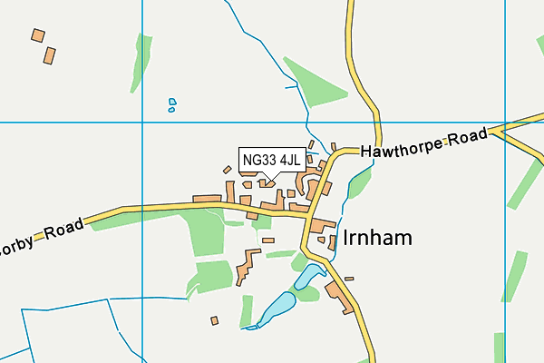 NG33 4JL map - OS VectorMap District (Ordnance Survey)