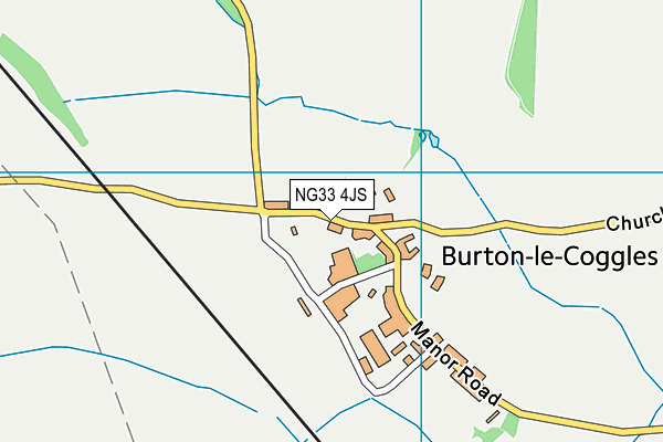 NG33 4JS map - OS VectorMap District (Ordnance Survey)