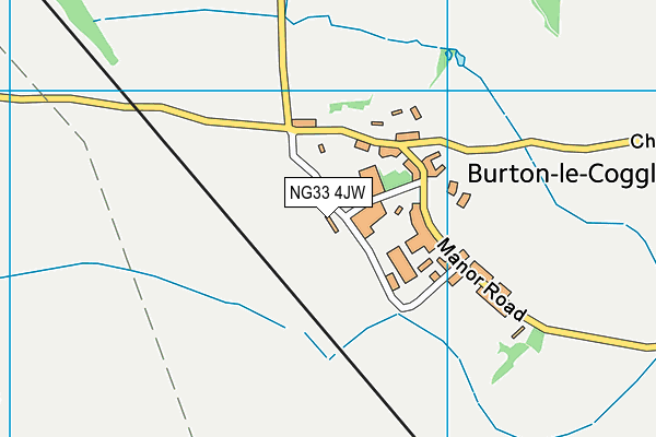 NG33 4JW map - OS VectorMap District (Ordnance Survey)