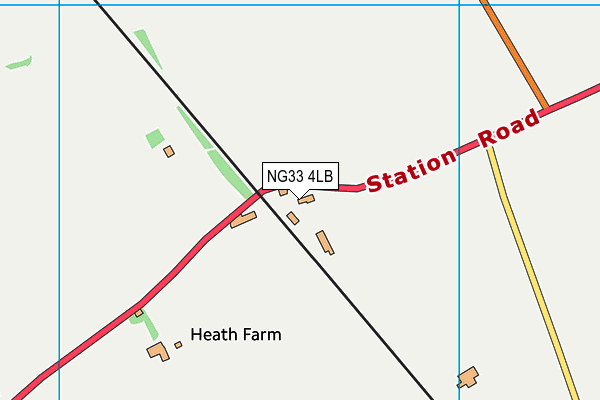 NG33 4LB map - OS VectorMap District (Ordnance Survey)