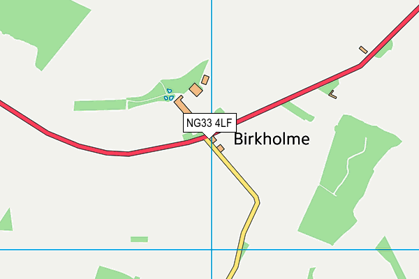 NG33 4LF map - OS VectorMap District (Ordnance Survey)