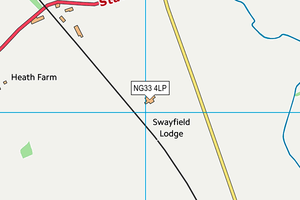 NG33 4LP map - OS VectorMap District (Ordnance Survey)