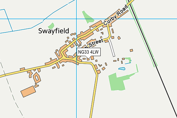 NG33 4LW map - OS VectorMap District (Ordnance Survey)