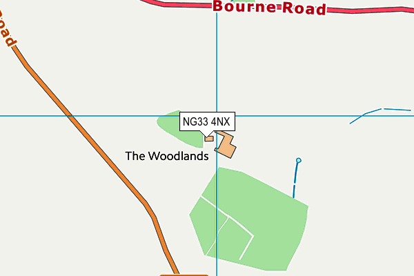 NG33 4NX map - OS VectorMap District (Ordnance Survey)