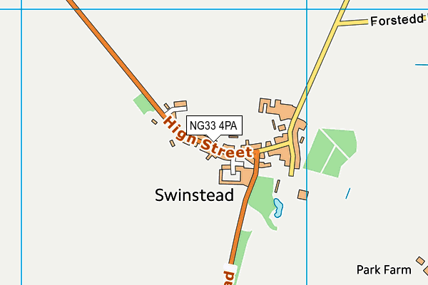 NG33 4PA map - OS VectorMap District (Ordnance Survey)