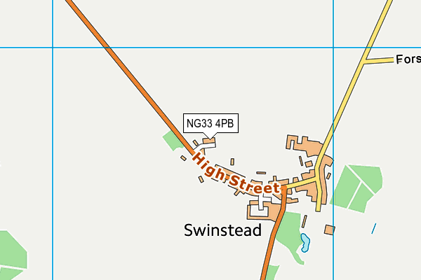 NG33 4PB map - OS VectorMap District (Ordnance Survey)