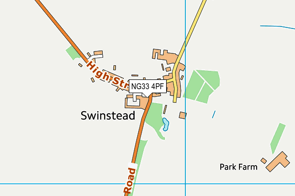 NG33 4PF map - OS VectorMap District (Ordnance Survey)