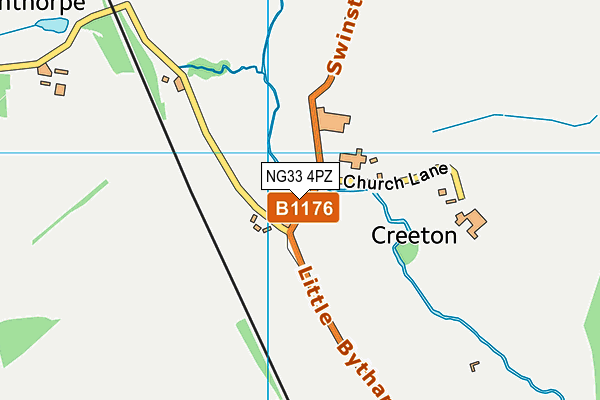 NG33 4PZ map - OS VectorMap District (Ordnance Survey)