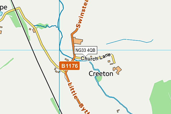 NG33 4QB map - OS VectorMap District (Ordnance Survey)