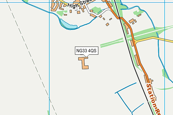 NG33 4QS map - OS VectorMap District (Ordnance Survey)