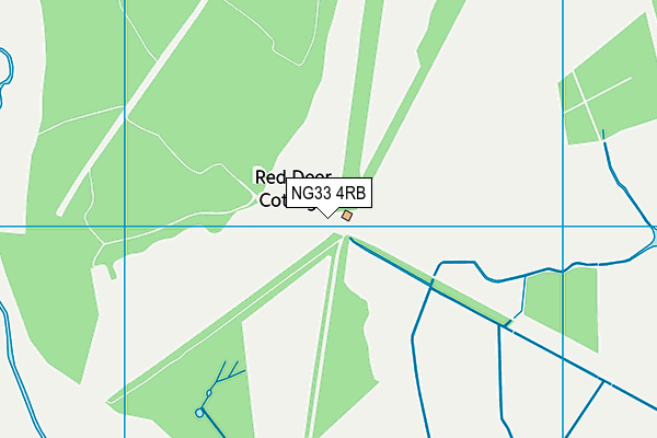 NG33 4RB map - OS VectorMap District (Ordnance Survey)