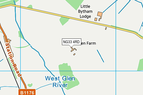 NG33 4RD map - OS VectorMap District (Ordnance Survey)