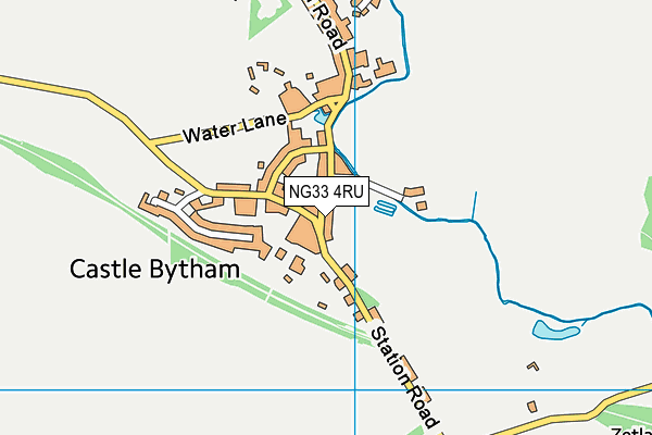 NG33 4RU map - OS VectorMap District (Ordnance Survey)