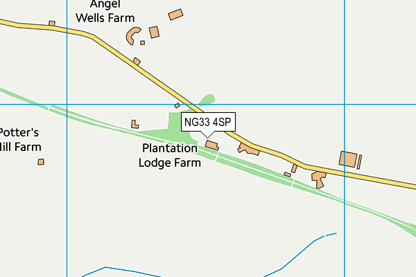 NG33 4SP map - OS VectorMap District (Ordnance Survey)