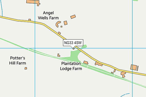 NG33 4SW map - OS VectorMap District (Ordnance Survey)