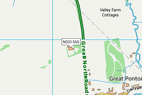 NG33 5AG map - OS VectorMap District (Ordnance Survey)