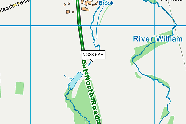 NG33 5AH map - OS VectorMap District (Ordnance Survey)