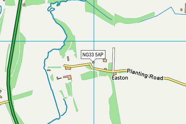 NG33 5AP map - OS VectorMap District (Ordnance Survey)