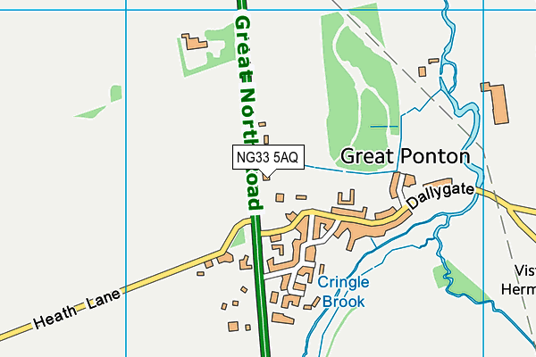 NG33 5AQ map - OS VectorMap District (Ordnance Survey)