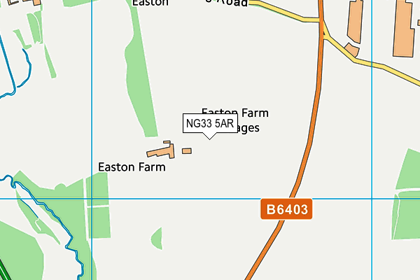 NG33 5AR map - OS VectorMap District (Ordnance Survey)