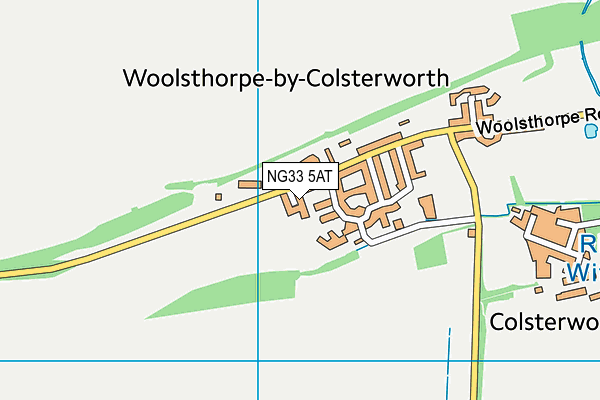 NG33 5AT map - OS VectorMap District (Ordnance Survey)