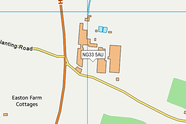 NG33 5AU map - OS VectorMap District (Ordnance Survey)