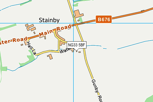 NG33 5BF map - OS VectorMap District (Ordnance Survey)