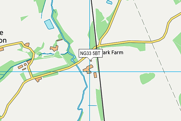 NG33 5BT map - OS VectorMap District (Ordnance Survey)