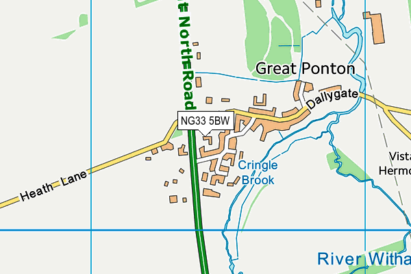 NG33 5BW map - OS VectorMap District (Ordnance Survey)