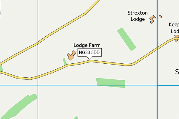 NG33 5DD map - OS VectorMap District (Ordnance Survey)