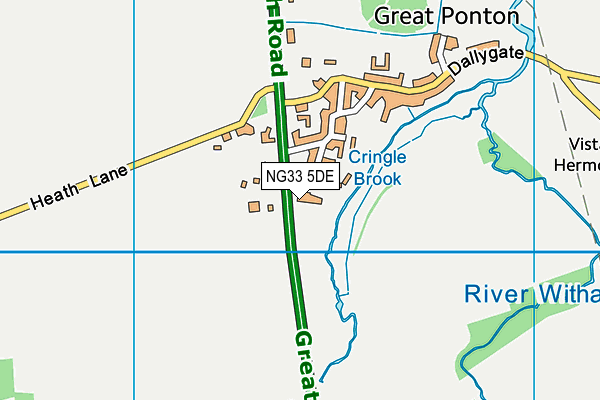 NG33 5DE map - OS VectorMap District (Ordnance Survey)