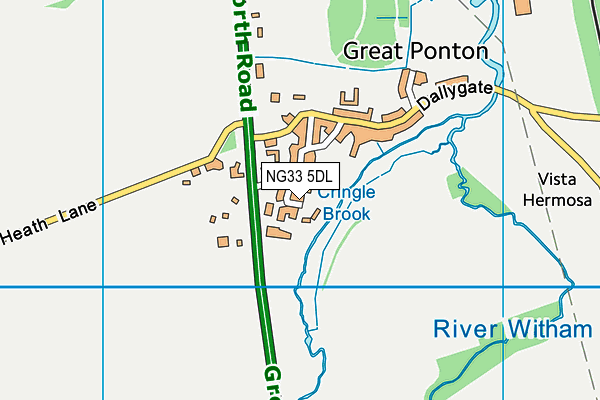 NG33 5DL map - OS VectorMap District (Ordnance Survey)