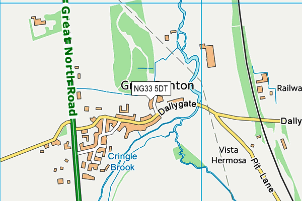 NG33 5DT map - OS VectorMap District (Ordnance Survey)