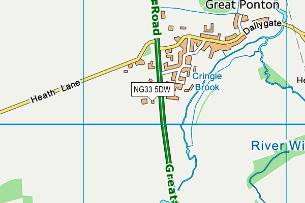 NG33 5DW map - OS VectorMap District (Ordnance Survey)