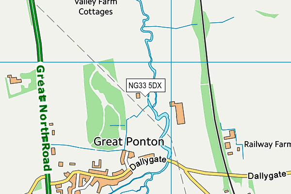 NG33 5DX map - OS VectorMap District (Ordnance Survey)